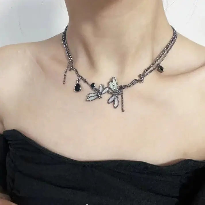 Colorful Dragonfly High-Grade Necklace For Women