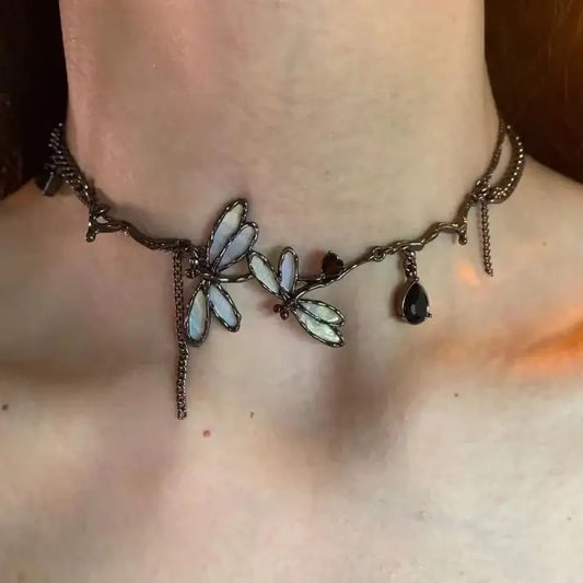 Colorful Dragonfly High-Grade Necklace For Women