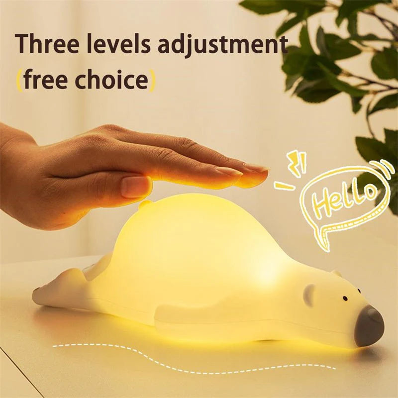 Cute Bear Silicone Night Light